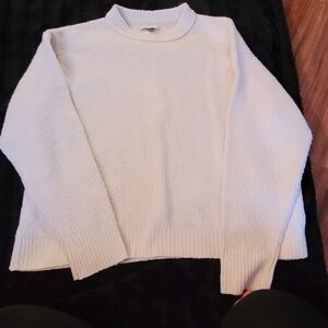 American Eagle Outfitters Cream Crew Neck Sweater